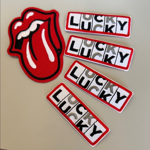 Red and White lucky  Patch Set - Picture 1 of 1